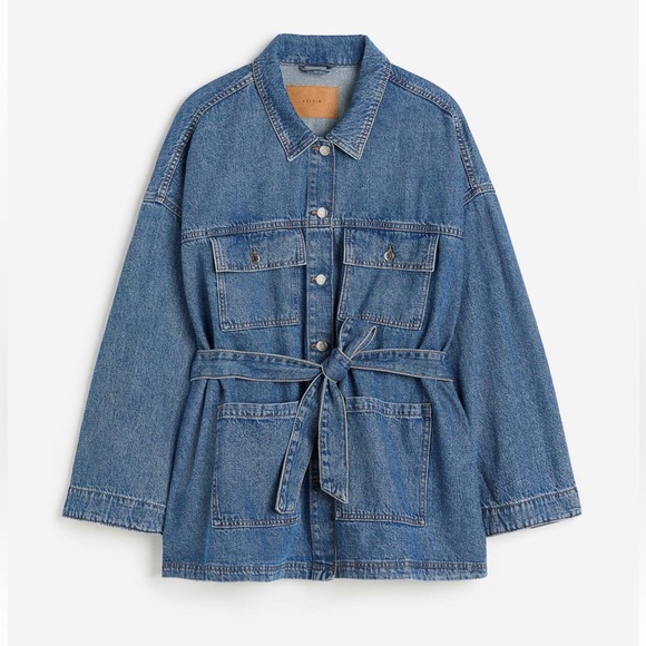 Denim Belted Jacket - Picture 3 of 4